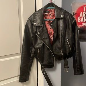 Unique Vintage x Betty Boop moto jacket faux leather